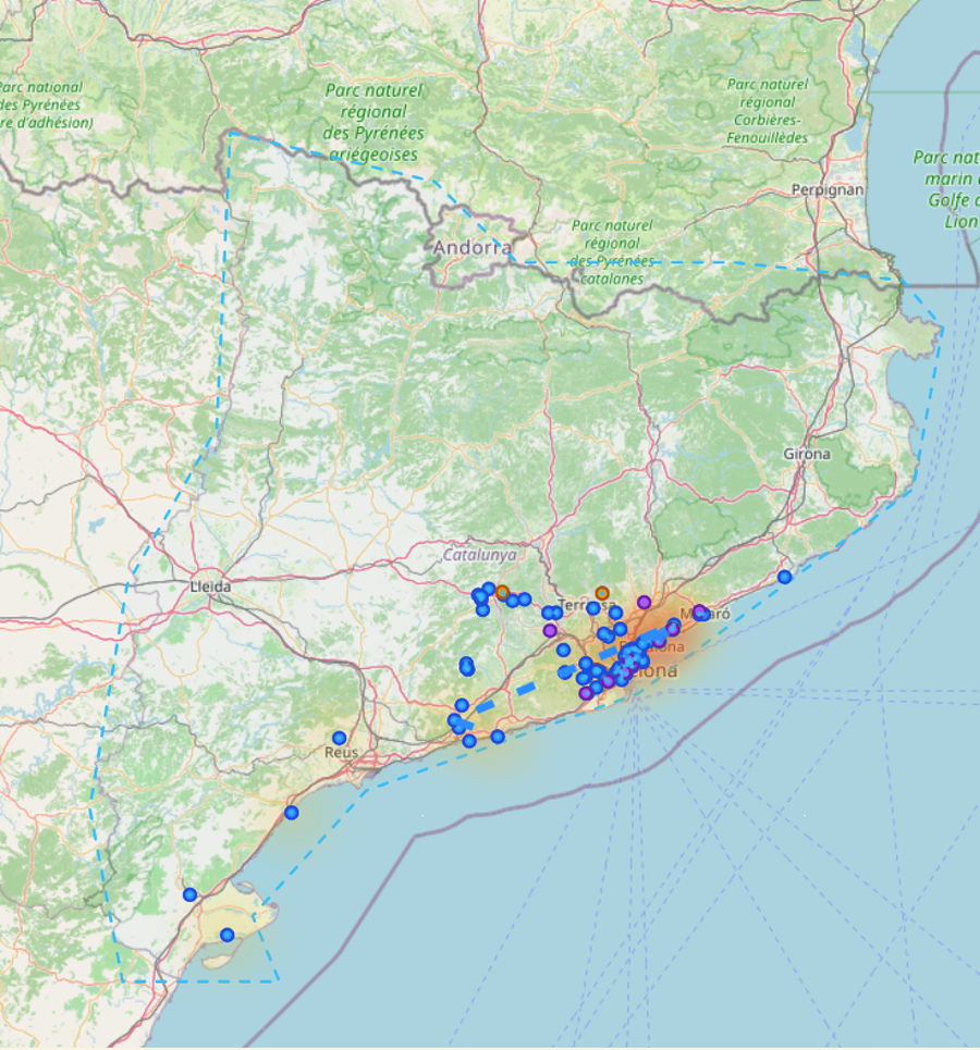 Mapa MeshCore Catalunya — nodes de la xarxa